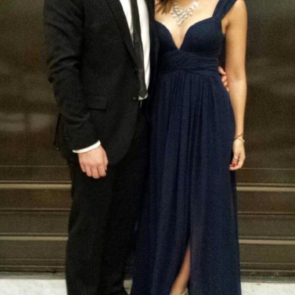 Bariano Ocean of Elegance Navy Blue Maxi Dress